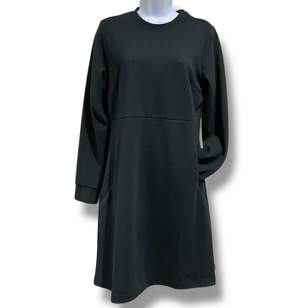 COLUMBIA Long Sleeve Black Dress Pockets Size M